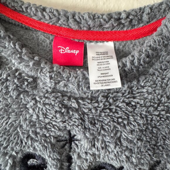 Plush Mickey and Minnie Pull-over Crew Sweatshirt Size XL - Picture 2 of 4